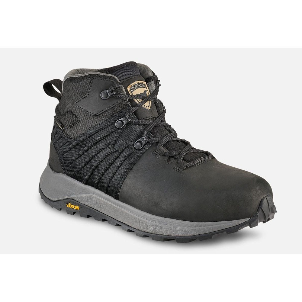 Irish Setter Cascade Mens 5-Inch Waterproof Leather Safety Toe Boot Black 8.5 M